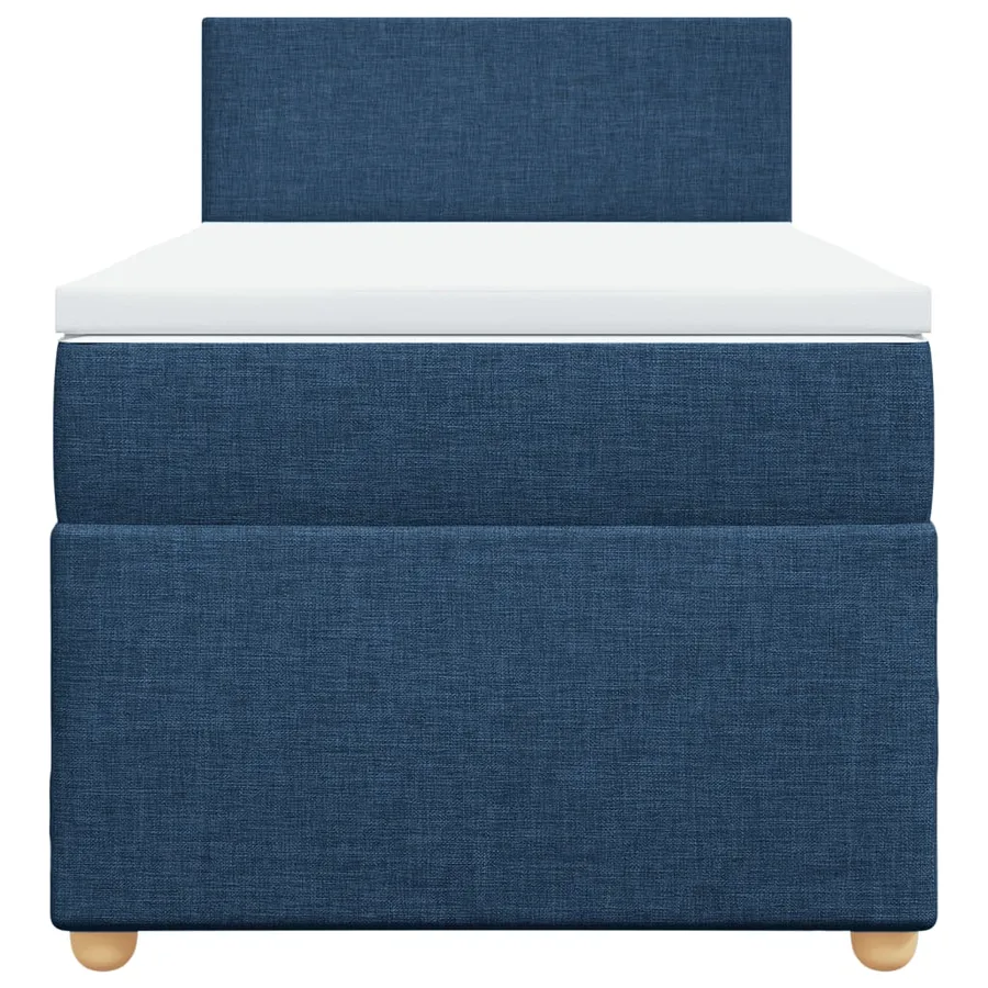 Sommier à lattes de lit avec matelas Bleu 90x200 cm Tissu - 6
