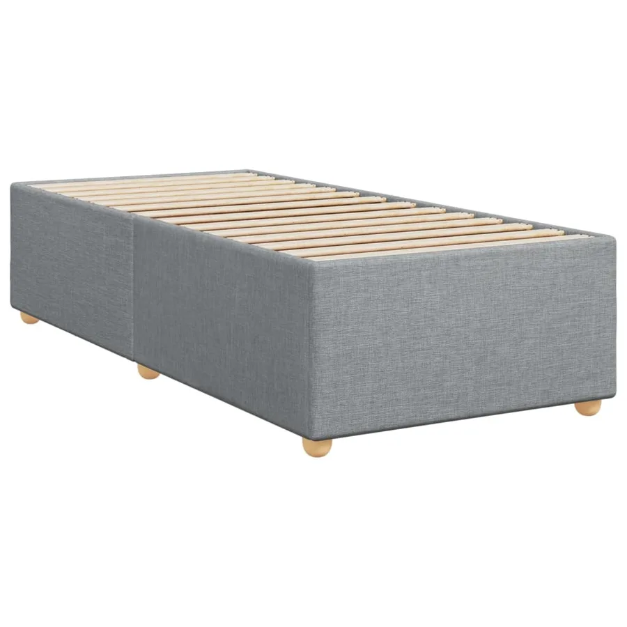 Sommier à lattes de lit avec matelas Gris clair 100x200cm Tissu - 10