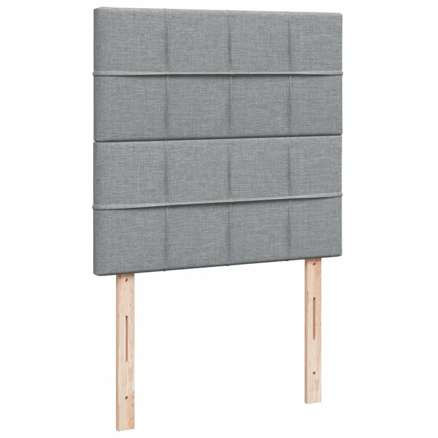 Sommier à lattes de lit avec matelas Gris clair 100x200cm Tissu - 9