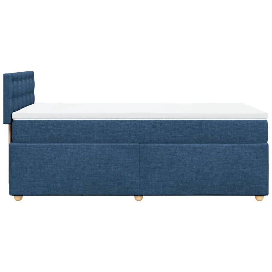 Sommier à lattes de lit avec matelas Bleu 100x200 cm Tissu - 5