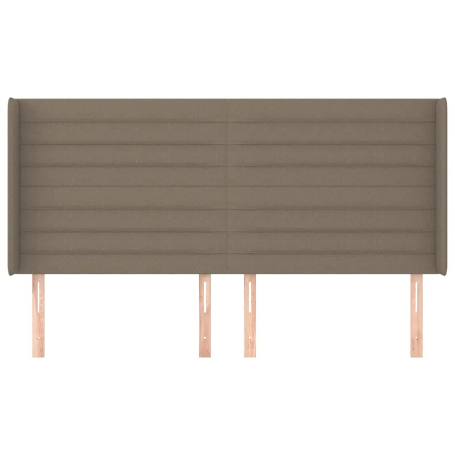Tête de lit avec oreilles Taupe 163x16x118/128 cm Tissu - 3