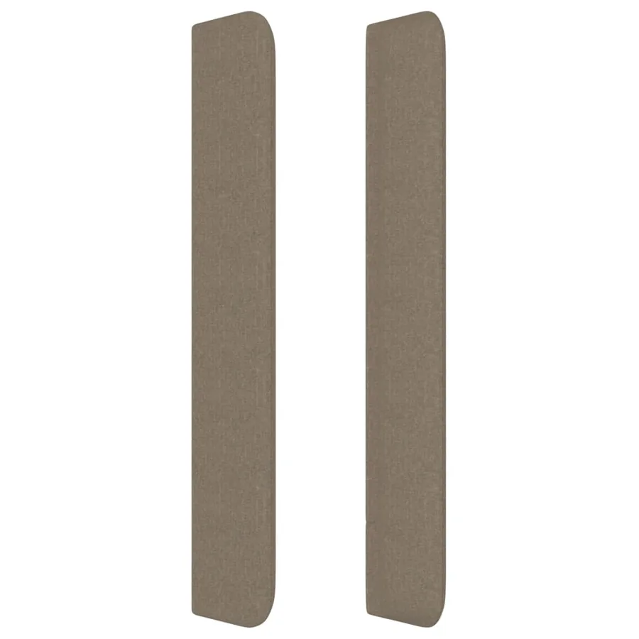 Tête de lit avec oreilles Taupe 163x16x118/128 cm Tissu - 4
