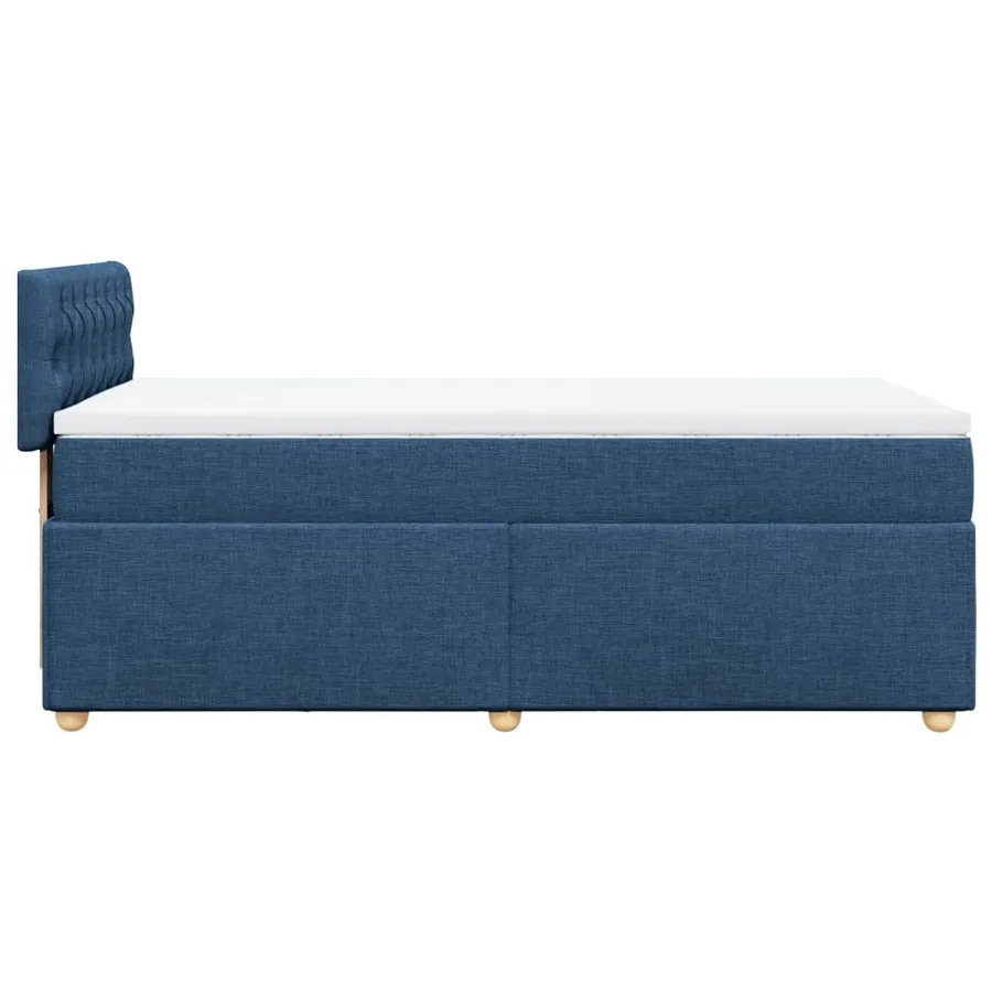Sommier à lattes de lit avec matelas Bleu 90x200 cm Tissu - 7