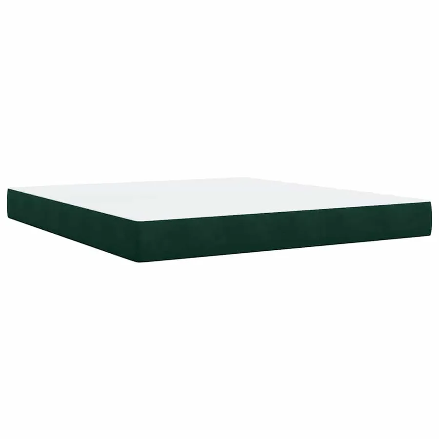 Sommier à lattes de lit et matelas Vert foncé 180x200cm Velours - 12