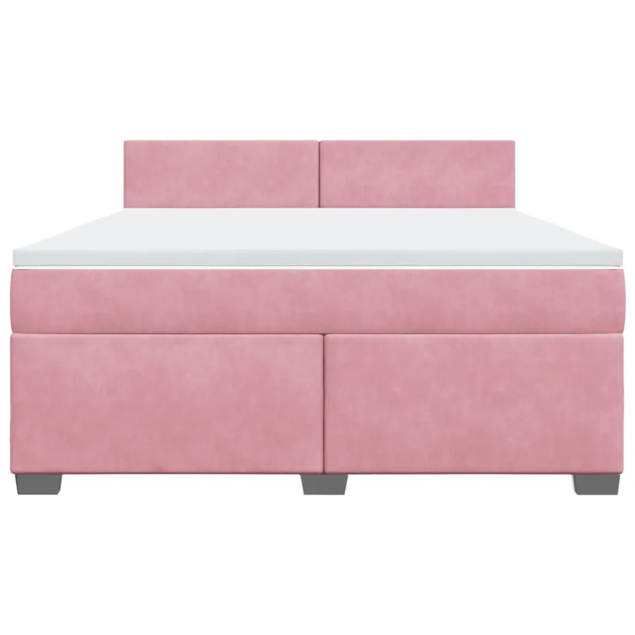 Sommier à lattes de lit avec matelas Rose 180x200 cm Velours - 6