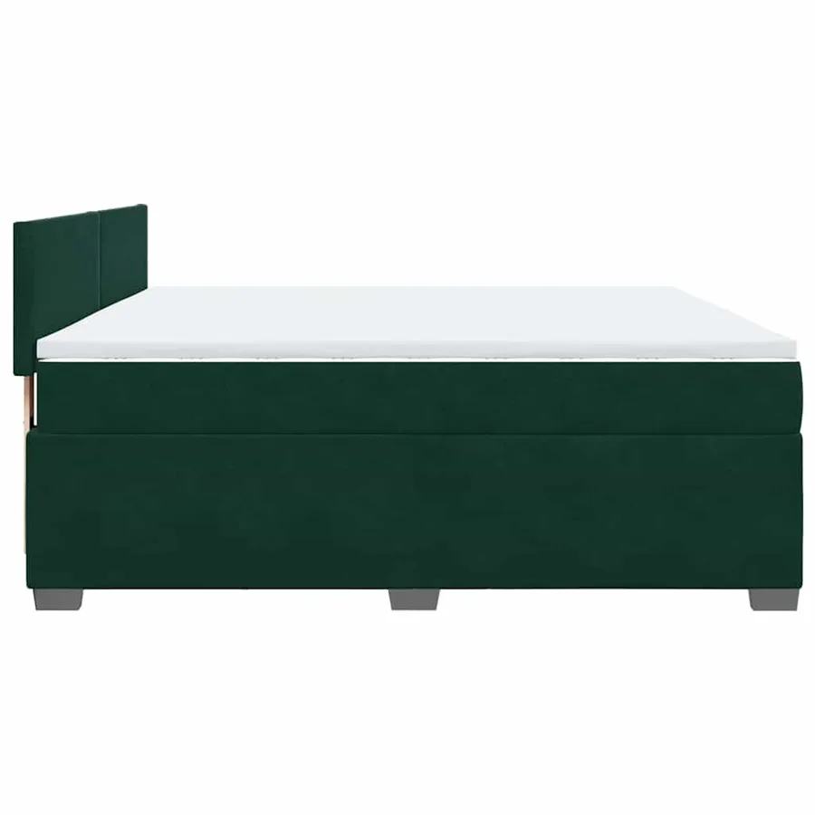 Sommier à lattes de lit et matelas Vert foncé 180x200cm Velours - 9