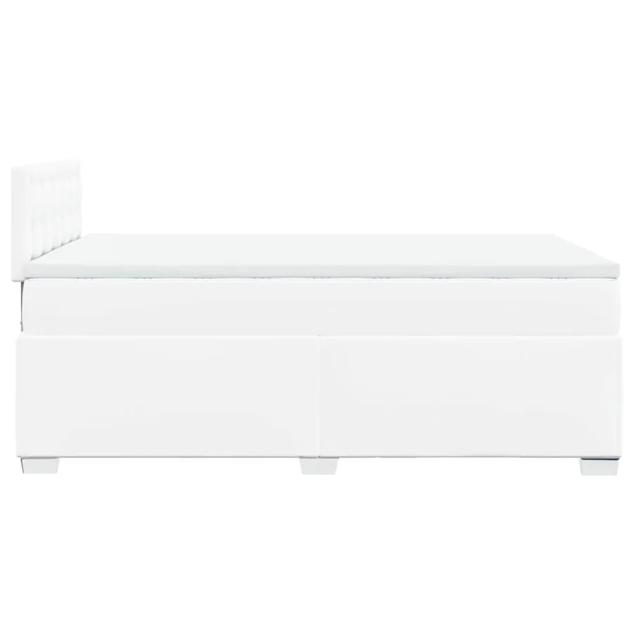Sommier à lattes de lit avec matelas Blanc 120x200cm Similicuir - 11