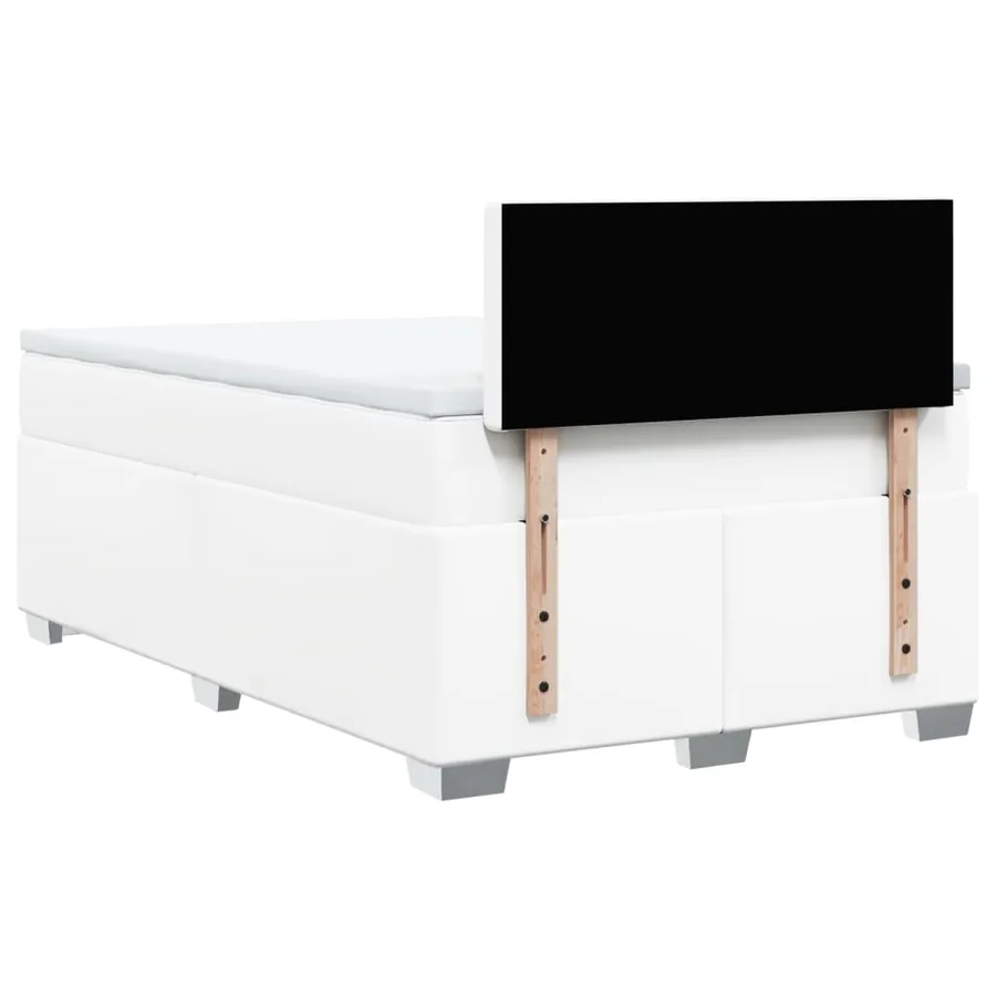 Sommier à lattes de lit avec matelas Blanc 120x200cm Similicuir - 12