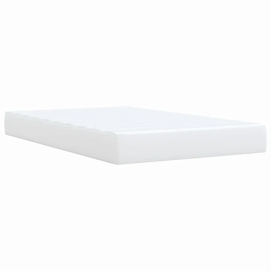 Sommier à lattes de lit avec matelas Blanc 120x200cm Similicuir - 9