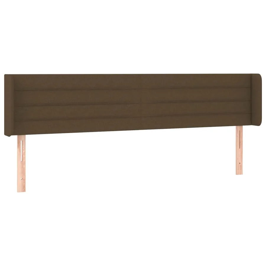 Tête de lit à LED Marron foncé 163x16x78/88 cm Tissu - 3