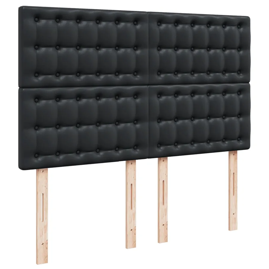 Sommier à lattes de lit avec matelas Noir 160x200 cm - 8