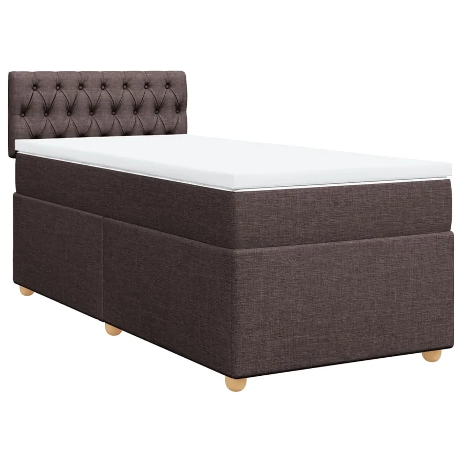 Sommier à lattes de lit avec matelas Marron foncé 80x200 cm - 3