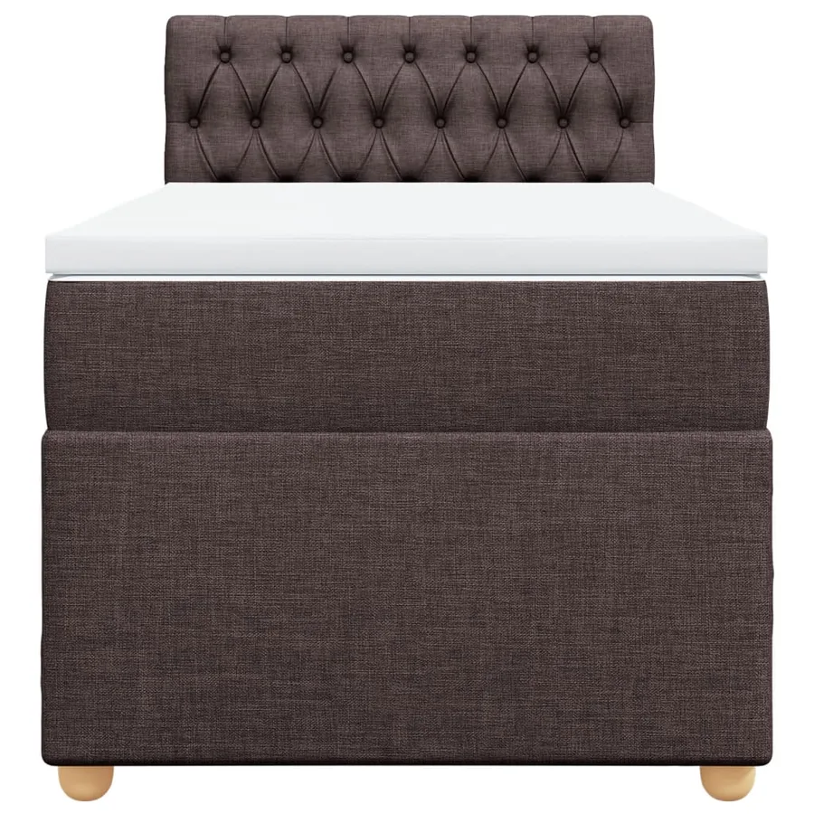 Sommier à lattes de lit avec matelas Marron foncé 80x200 cm - 6