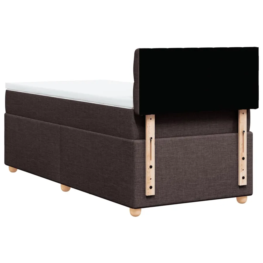 Sommier à lattes de lit avec matelas Marron foncé 80x200 cm - 8