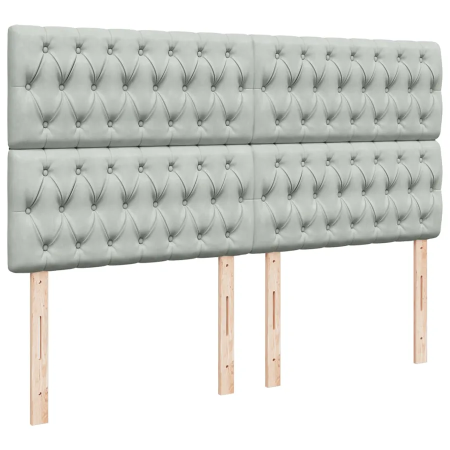 Sommier à lattes de lit et matelas Gris clair 180x200cm Velours - 7