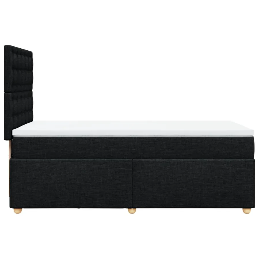 Sommier à lattes de lit avec matelas Noir 90x190 cm Tissu - 5