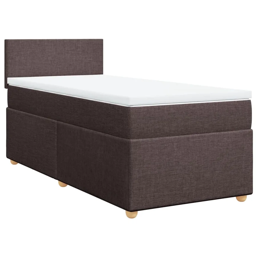 Sommier à lattes de lit avec matelas Marron foncé 80x200 cm - 3