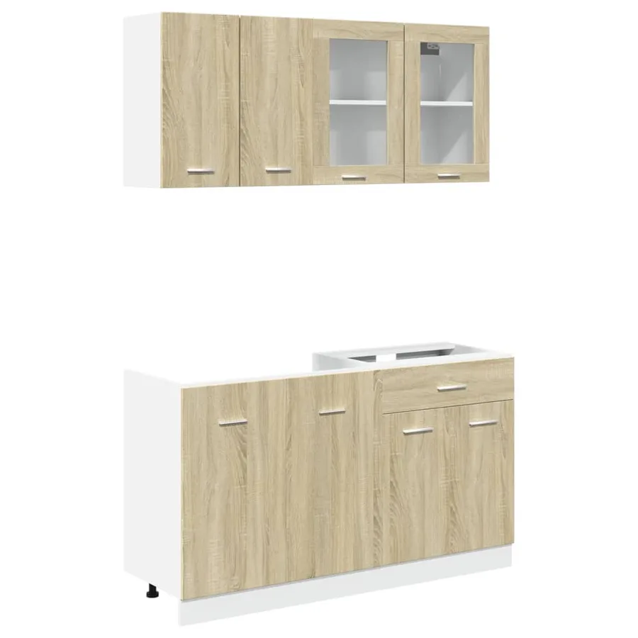 Ensemble de 4 meubles de cuisine "Lyon" en chêne Sonoma - 2
