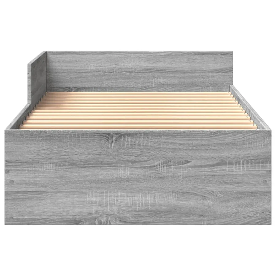 Cadre de lit sans matelas sonoma gris 90x200 cm - 5