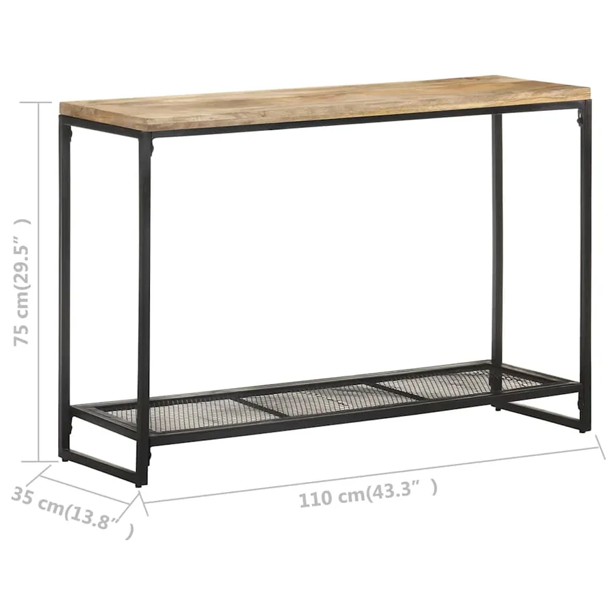 Table console 110x35x75 cm Bois de manguier massif - 6