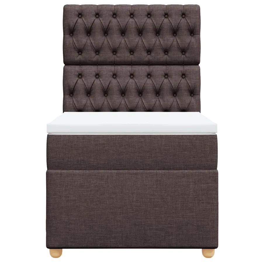 Sommier à lattes de lit avec matelas Marron foncé 90x190 cm - 6