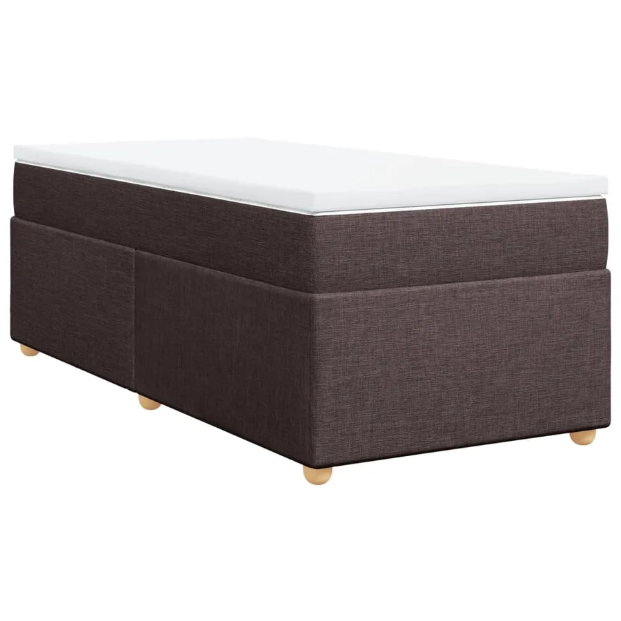 Sommier à lattes de lit avec matelas Marron foncé 90x190 cm - 9