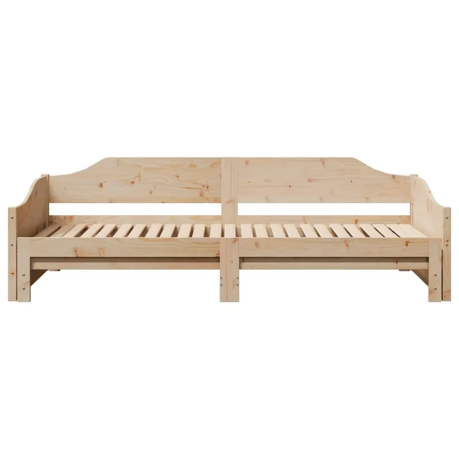 Lit de jour et lit gigogne sans matelas 90x200 cm bois massif - 6