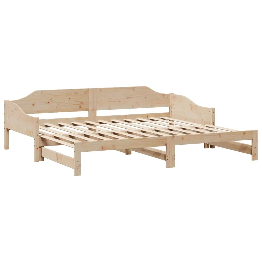 Lit de jour et lit gigogne sans matelas 90x200 cm bois massif - 7
