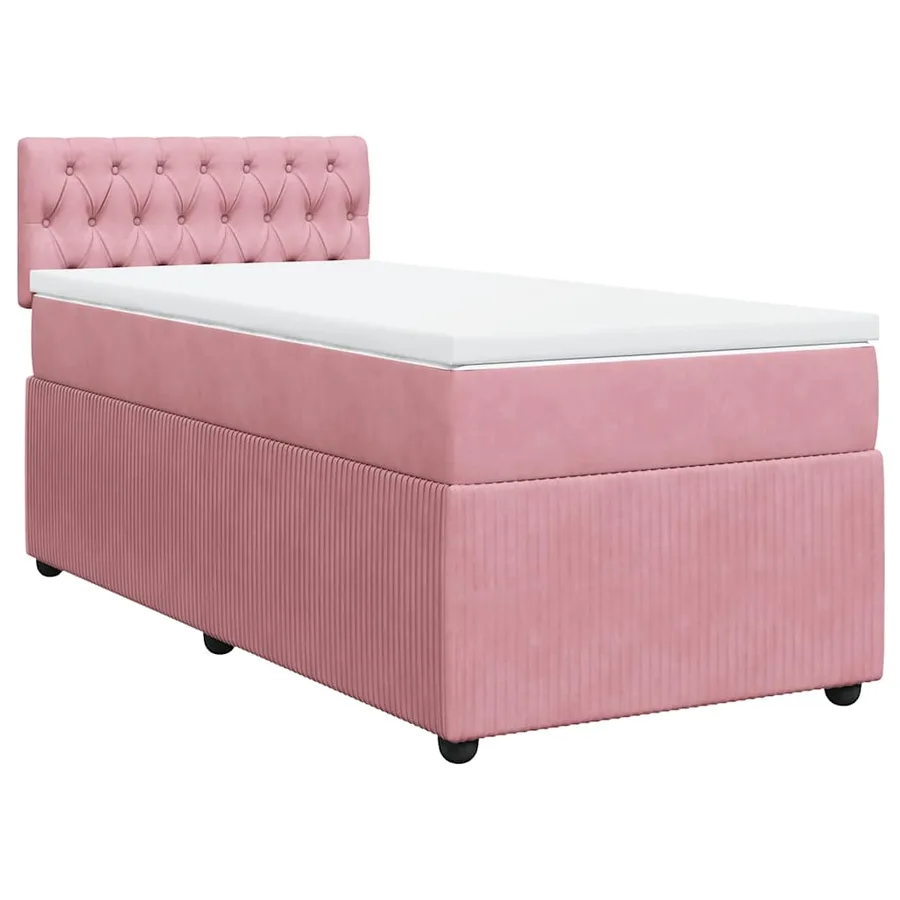 Sommier à lattes de lit et matelas Rose 80x200 cm Velours - 2