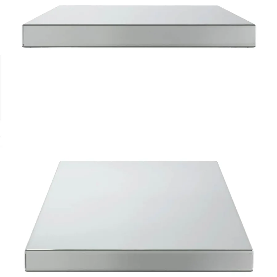 Étagères murales 2 pcs 75x30 cm argenté acier inoxydable - 5