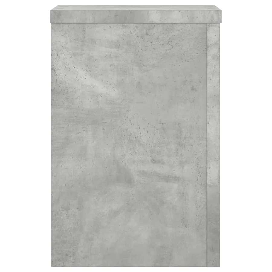 Supports pour plantes 2 pcs gris béton bois d'ingénierie - 4