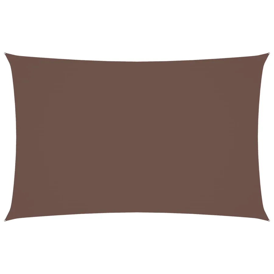 Voile de parasol tissu oxford rectangulaire 2,5x5 m marron - 2