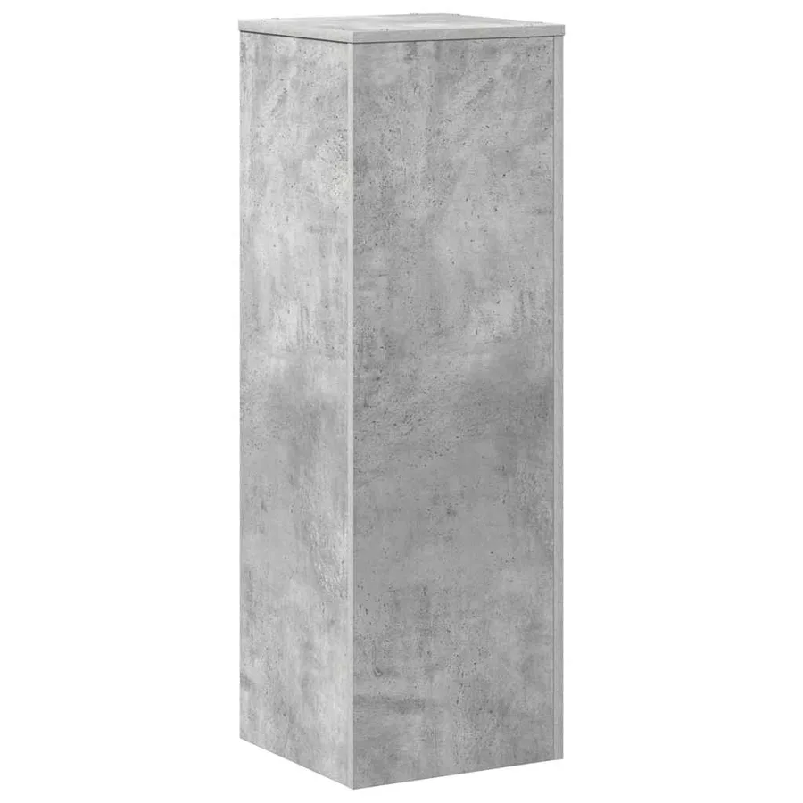 Support pour plantes gris béton 33x33x100 cm bois d'ingénierie - 2