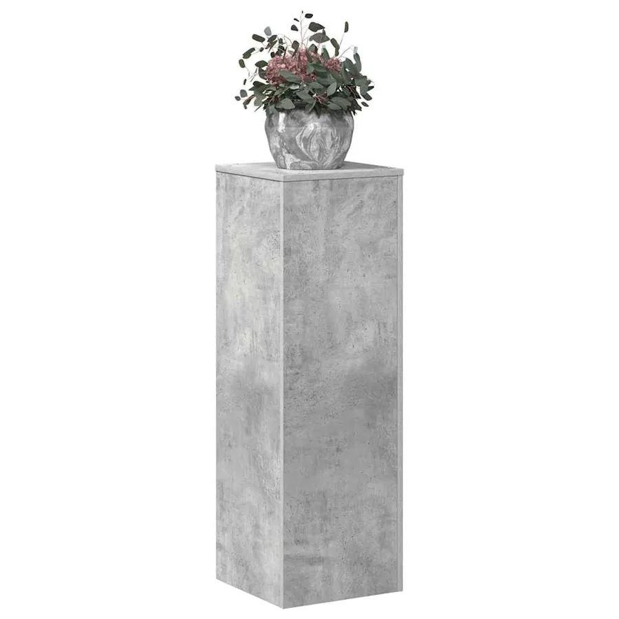 Support pour plantes gris béton 33x33x100 cm bois d'ingénierie - 3