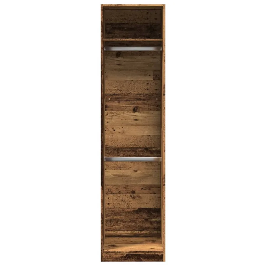 Garde-robe vieux bois 50x50x200 cm bois d'ingénierie - 4