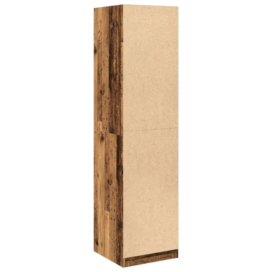 Garde-robe vieux bois 50x50x200 cm bois d'ingénierie - 6