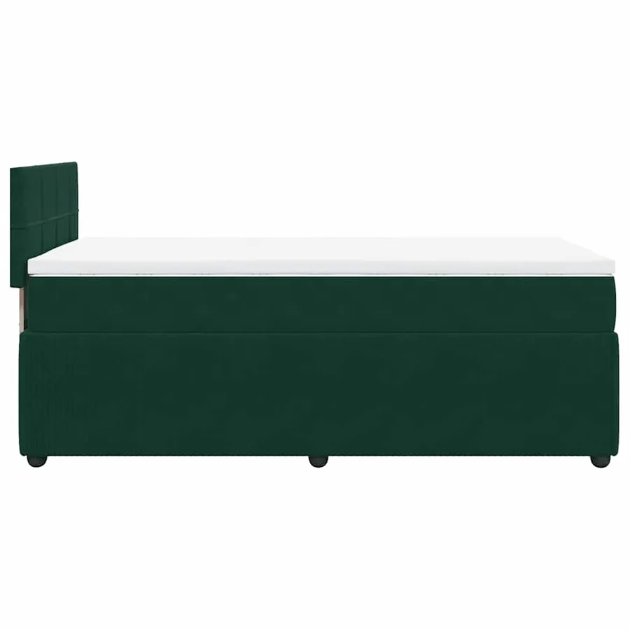Sommier à lattes de lit et matelas Vert foncé 80x200 cm Velours - 7