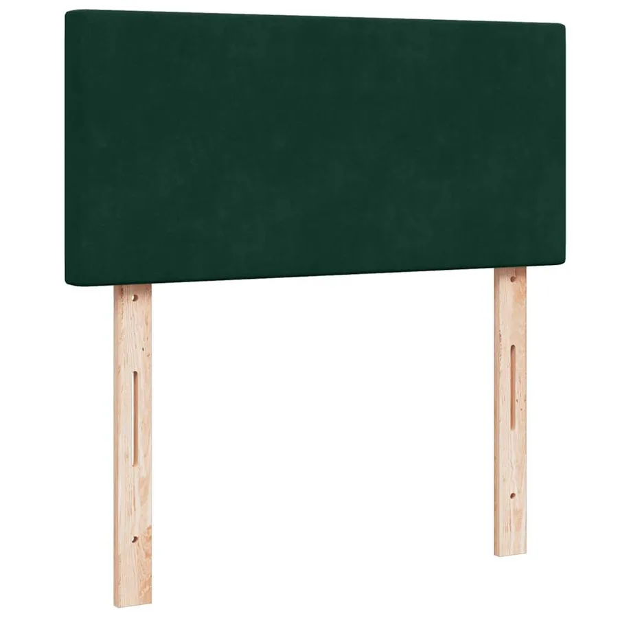 Sommier à lattes de lit et matelas Vert foncé 80x200 cm Velours - 12