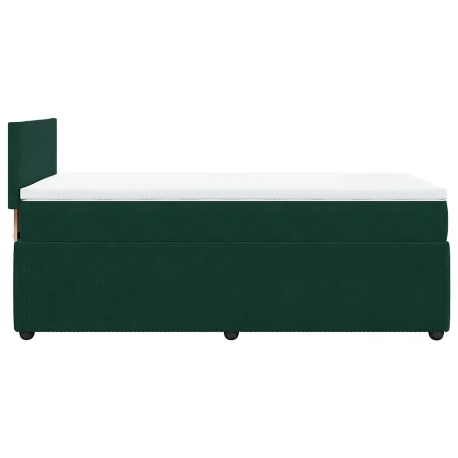 Sommier à lattes de lit et matelas Vert foncé 80x200 cm Velours - 7