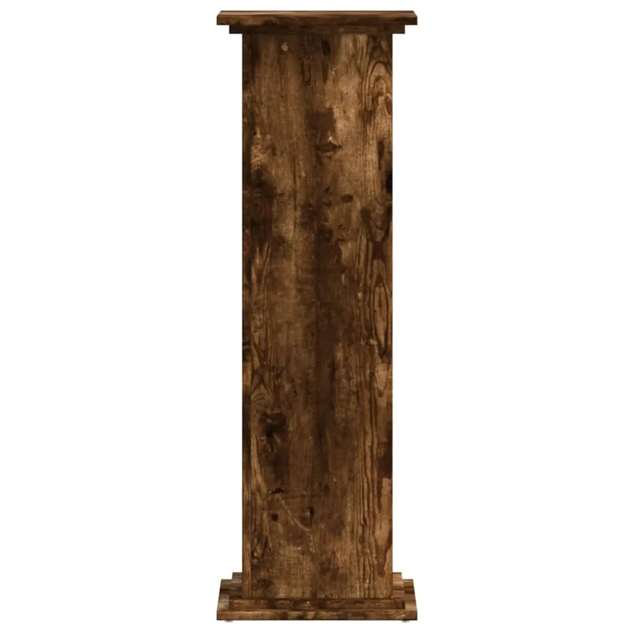 Support pour plantes chêne fumé 33x33x100 cm bois d'ingénierie - 3