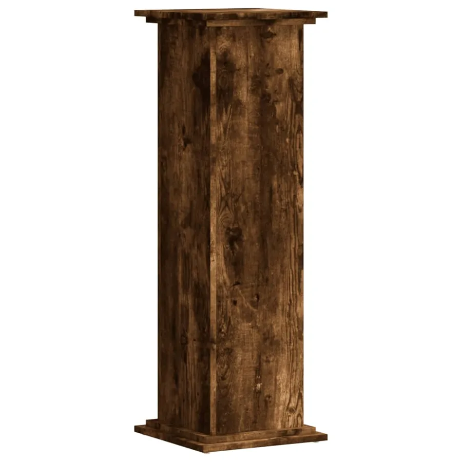 Support pour plantes chêne fumé 33x33x100 cm bois d'ingénierie - 4