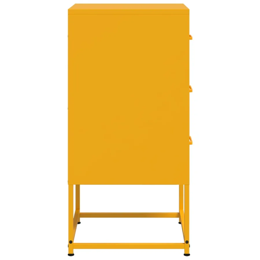 Tables de chevet 2 pcs jaune moutarde 36x39x78 cm acier - 5