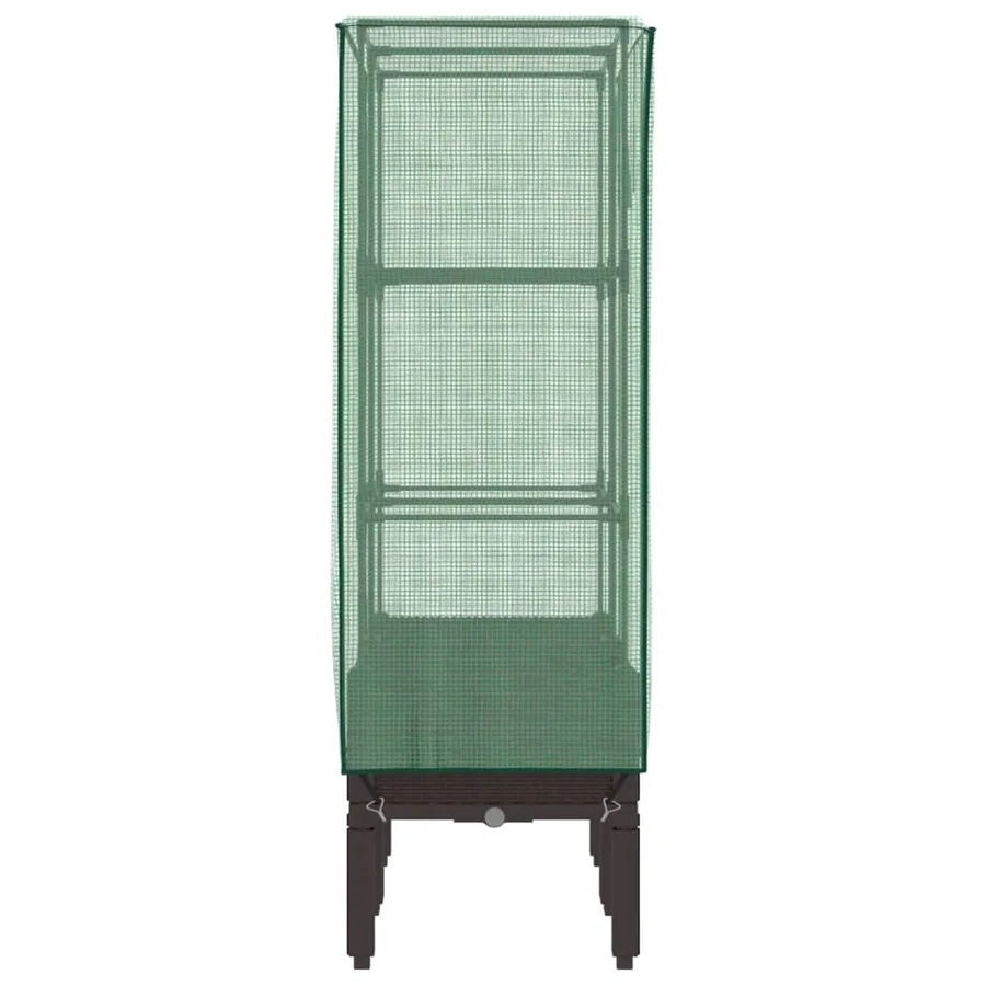 Jardinière surélevée avec housse aspect rotin 80x40x140 cm - 5