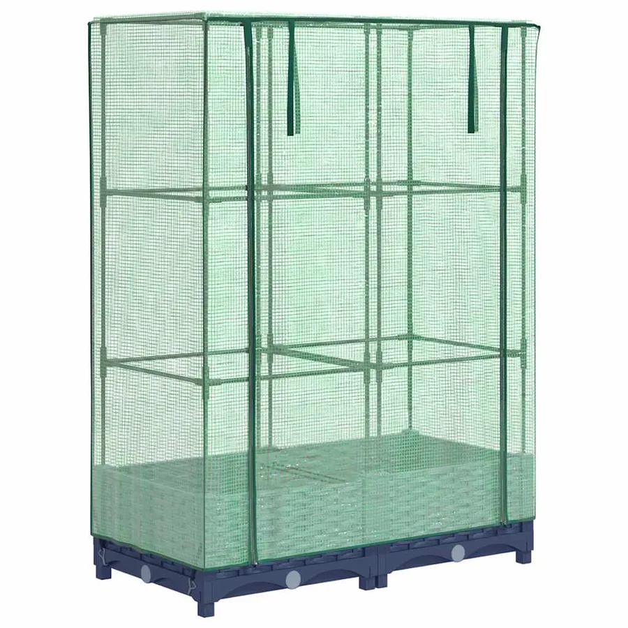 Jardinière surélevée avec housse aspect rotin 80x40x123 cm - 2