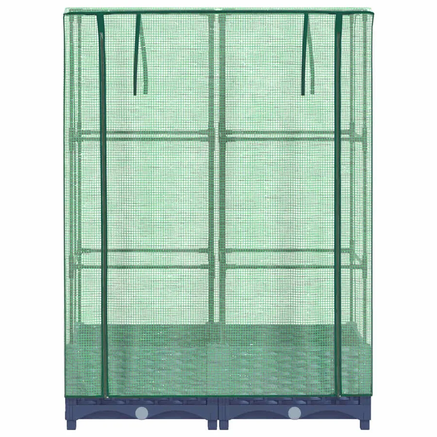 Jardinière surélevée avec housse aspect rotin 80x40x123 cm - 4