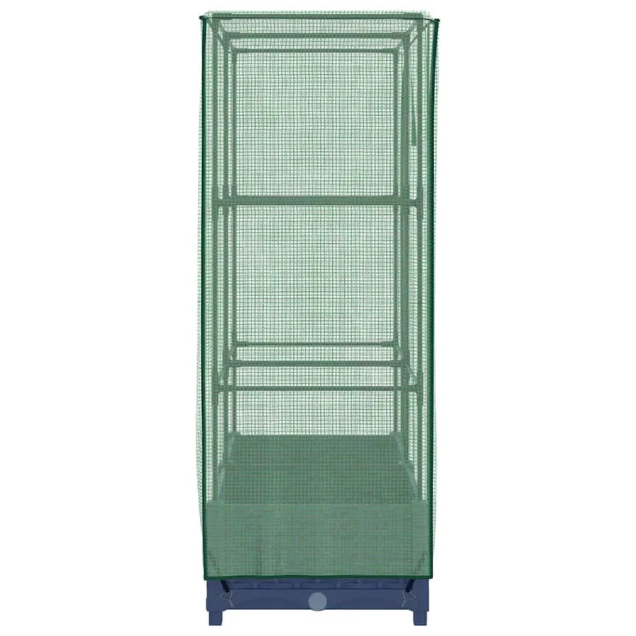 Jardinière surélevée avec housse aspect rotin 80x40x123 cm - 5