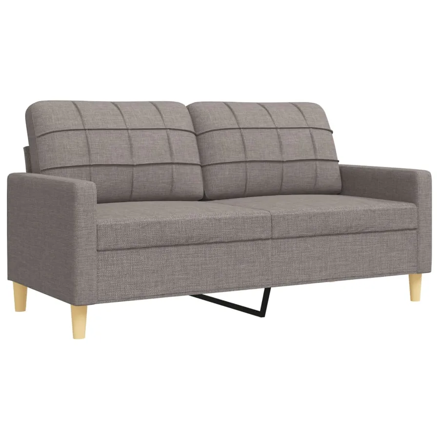 Ensemble de canapés 3 pcs avec repose-pied taupe tissu - 4