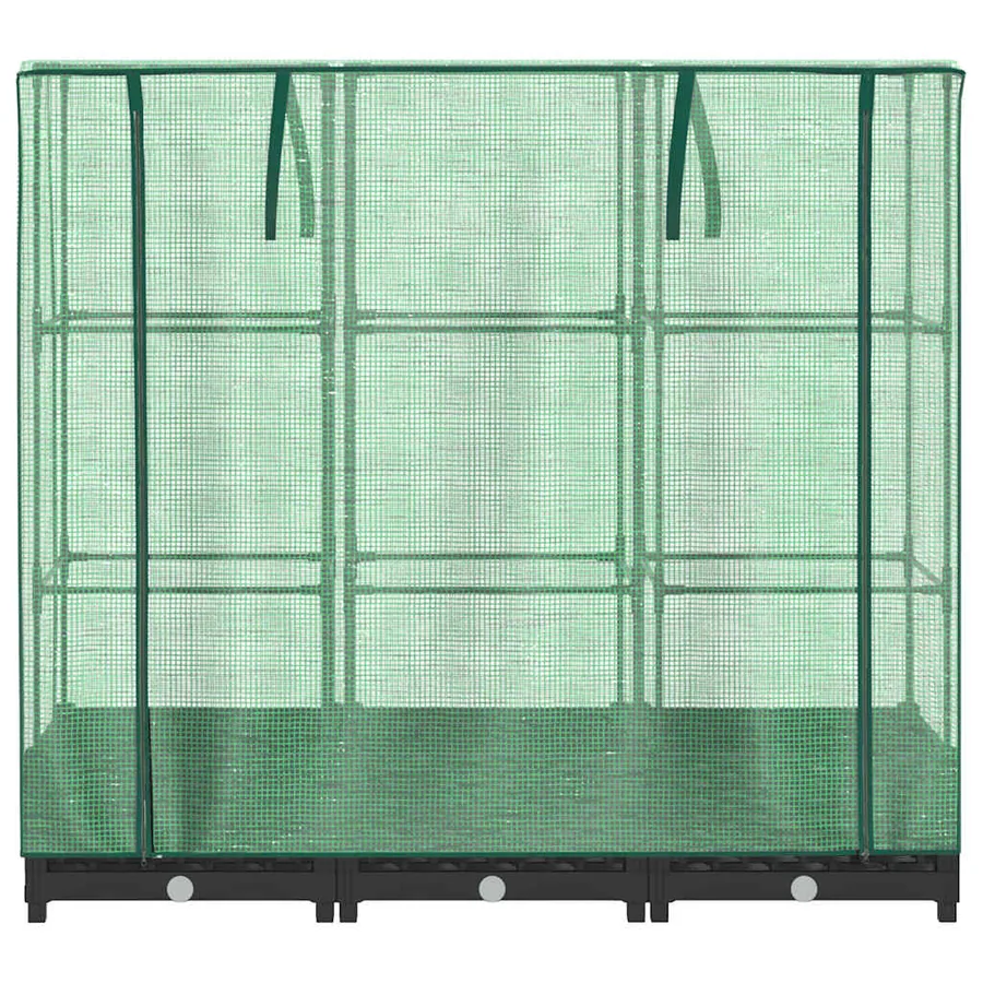 Lit surélevé avec housse de serre aspect rotin 120 x 40 x 123 cm - 4