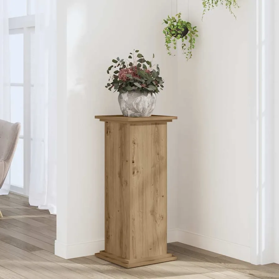 Support pour plantes 33x33x80 cm bois d'ingénierie
