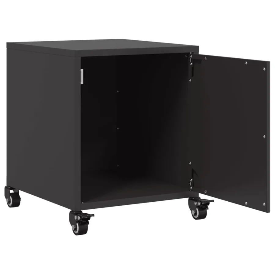 Tables de chevet 2 pcs noir 36x39x43,5 cm acier - 10